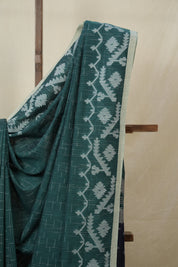 Green Bengal Cotton Jamdani Saree - SRGBCJS252