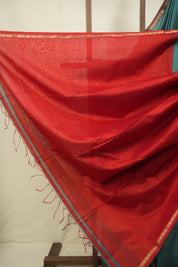 Teal Green Maheshwari Saree - SRTGMS1391