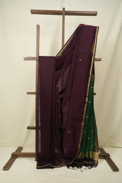 Wine Maheshwari Saree - SRWMS1394