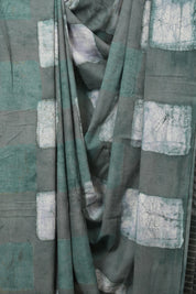 Dusty Green HBP Cotton Saree - SRDGCS3246
