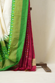 Tri Colour Pochampalli Silk Ikat Saree - SRTCPSIS196