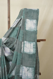 Dusty Green HBP Cotton Saree - SRDGCS3246