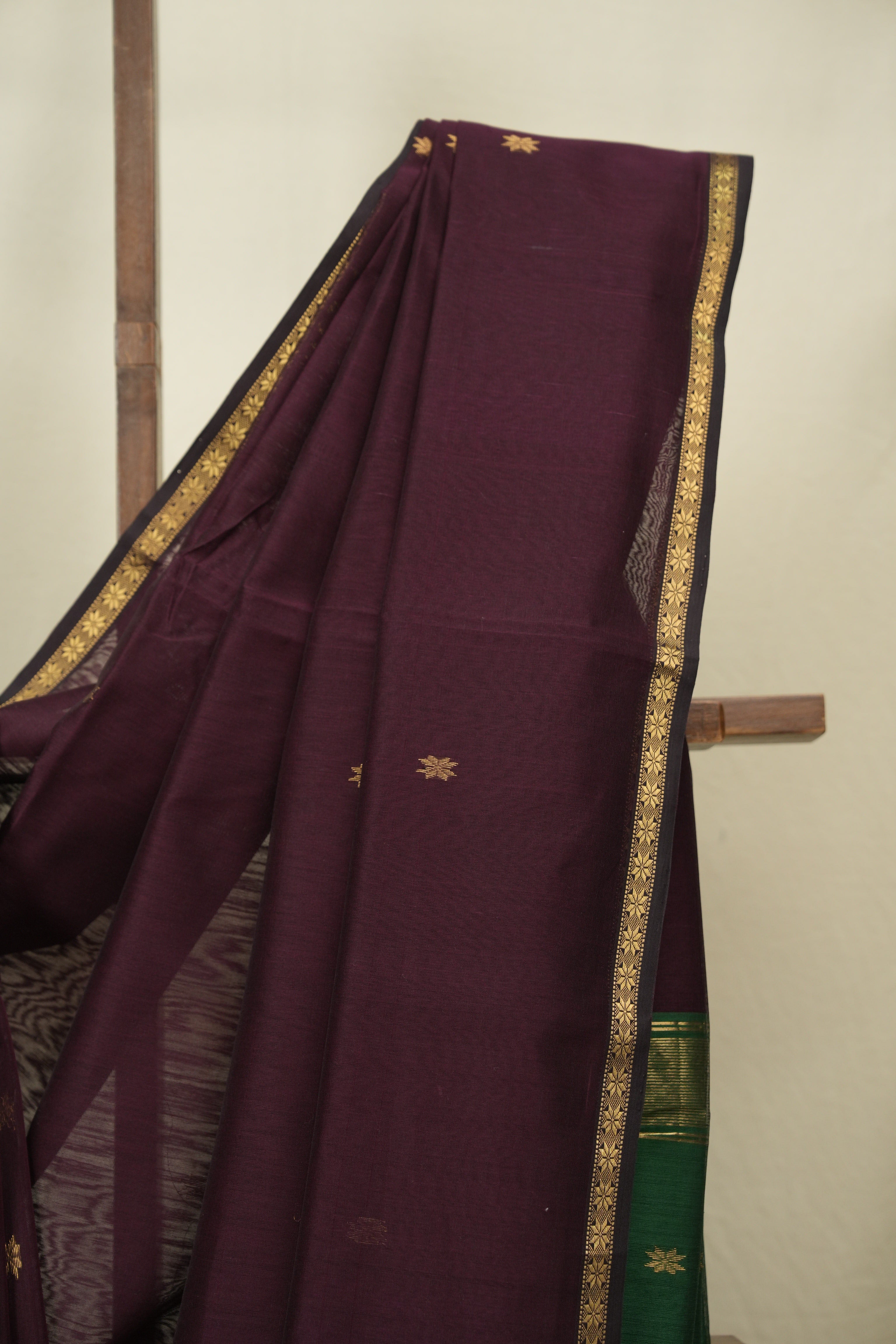 Wine Maheshwari Saree - SRWMS1394