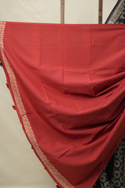 Black HBP Cotton Saree - SRBCS3093