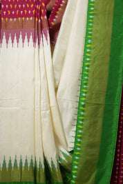 Tri Colour Pochampalli Silk Ikat Saree - SRTCPSIS196