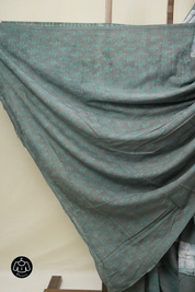 Dusty Green HBP Cotton Saree - SRDGCS3246