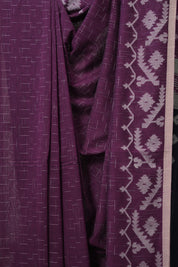 Purple Bengal Cotton Jamdani Saree - SRPBCJS258