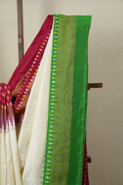 Tri Colour Pochampalli Silk Ikat Saree - SRTCPSIS196