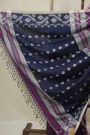 Purple Bengal Cotton Jamdani Saree - SRPBCJS258