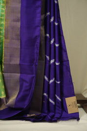 Dual Tone Mint Pochampalli Silk Ikat Saree - SRDTMPSIS328