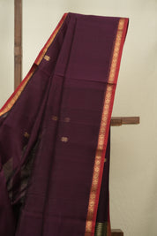 Wine Maheshwari Saree - SRWMS1382