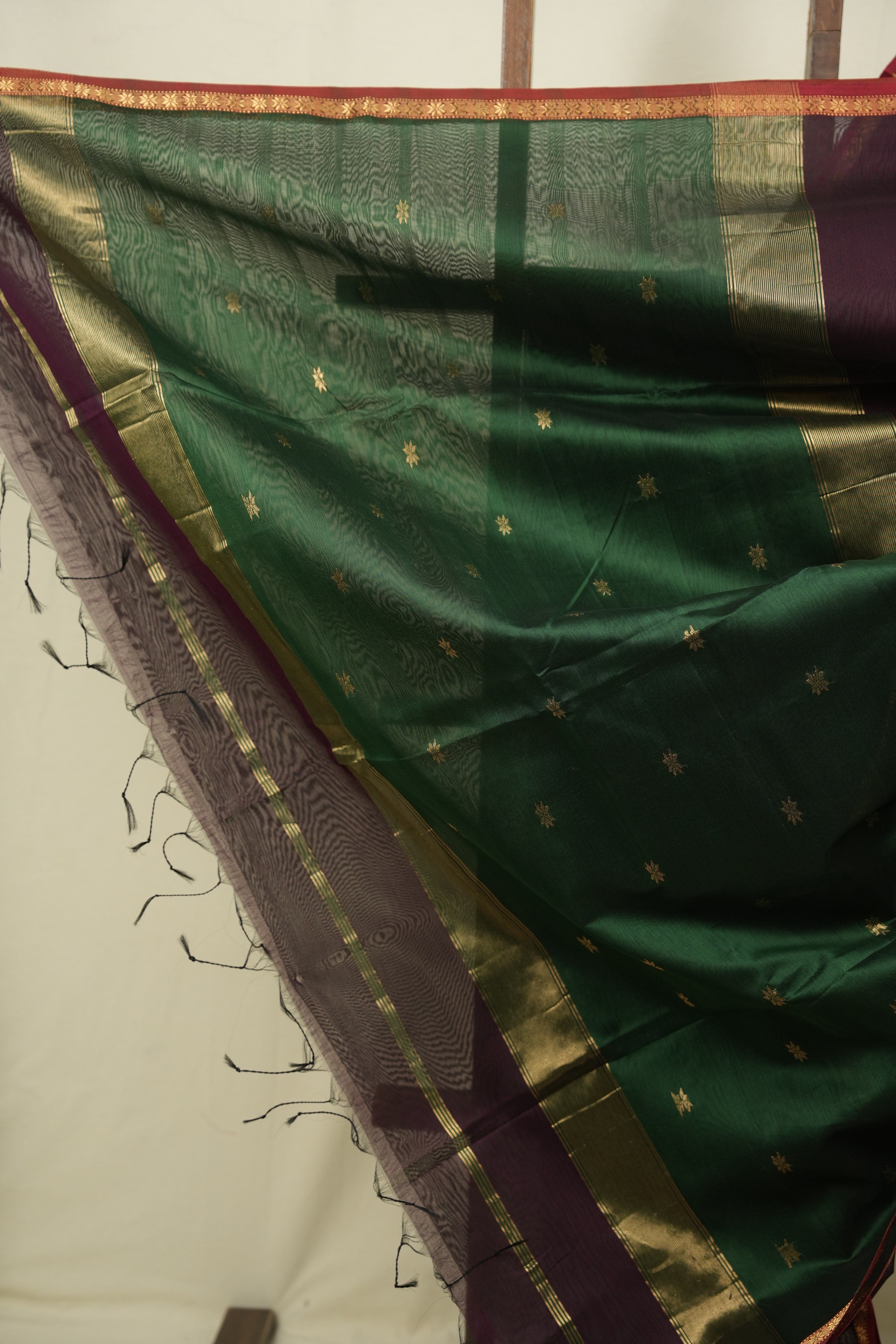 Wine Maheshwari Saree - SRWMS1382