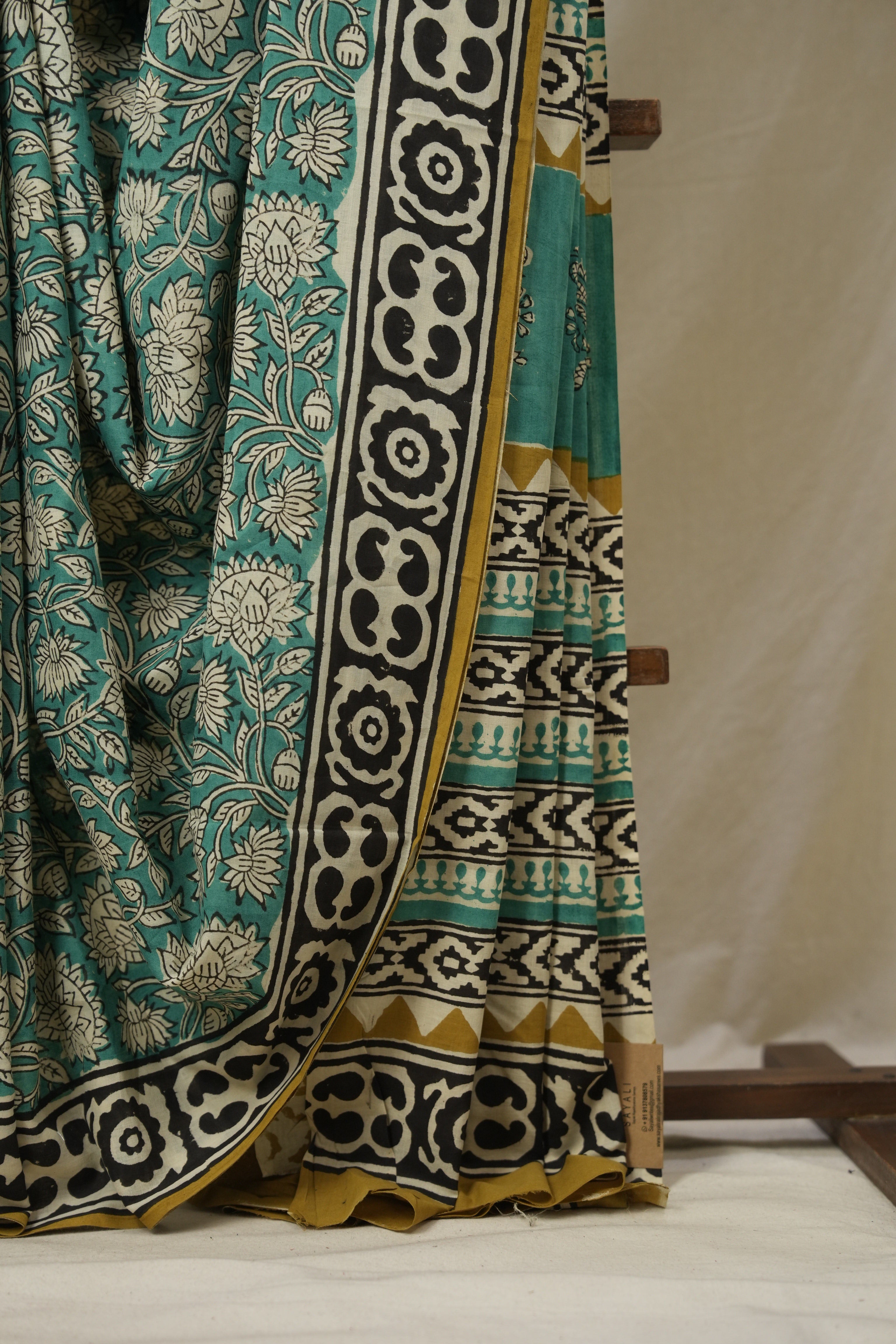 Green HBP Cotton Saree - SRGCS3248