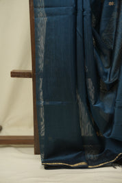Peacock Blue Maheshwari Saree - SRPBMS1378