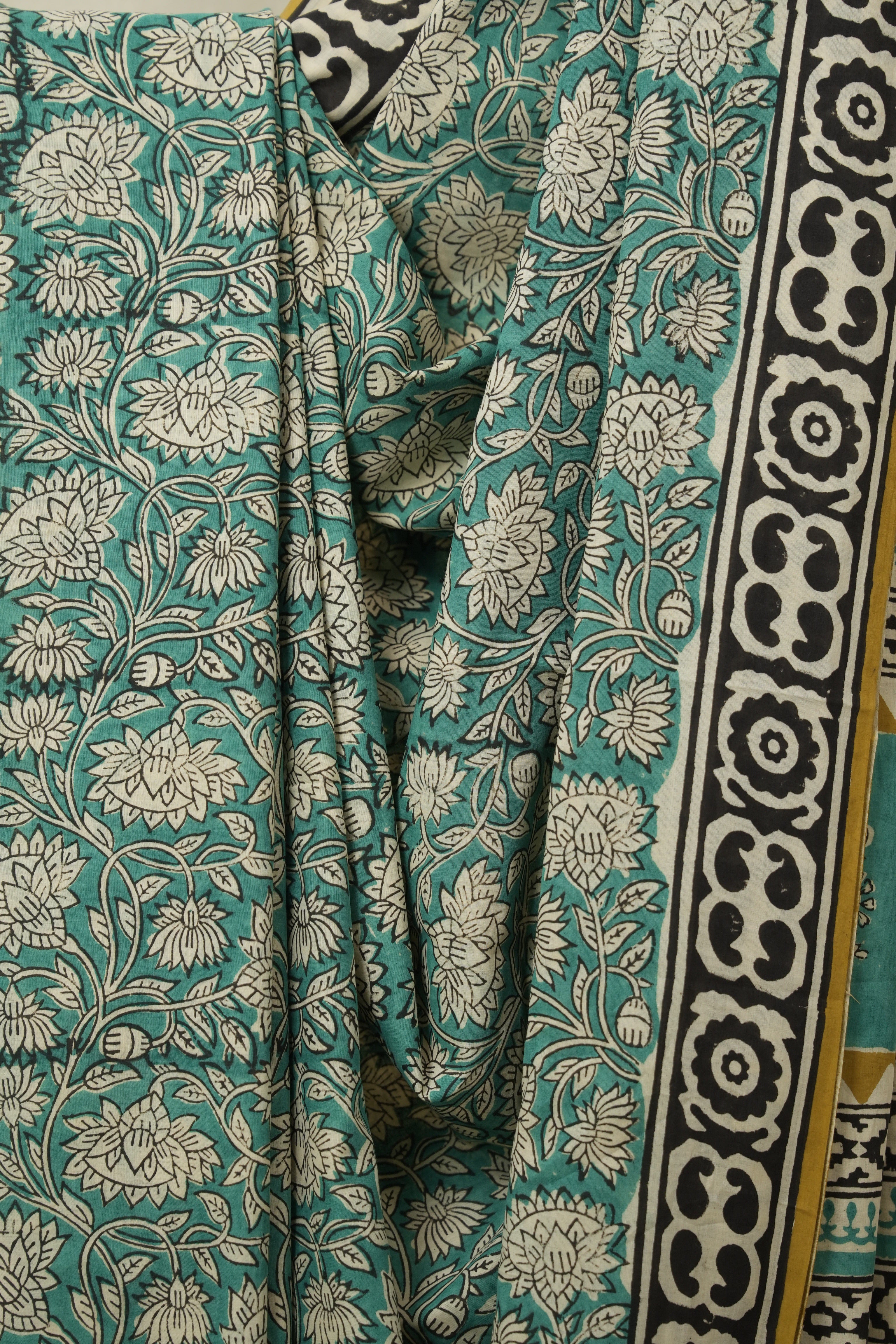 Green HBP Cotton Saree - SRGCS3248