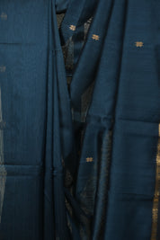 Peacock Blue Maheshwari Saree - SRPBMS1378