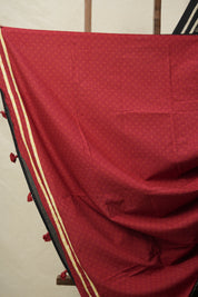 Black White HBP Cotton Saree - SRBWCS3100