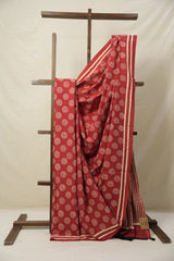 Terracotta Red HBP Cotton Saree - SRTRCS3101