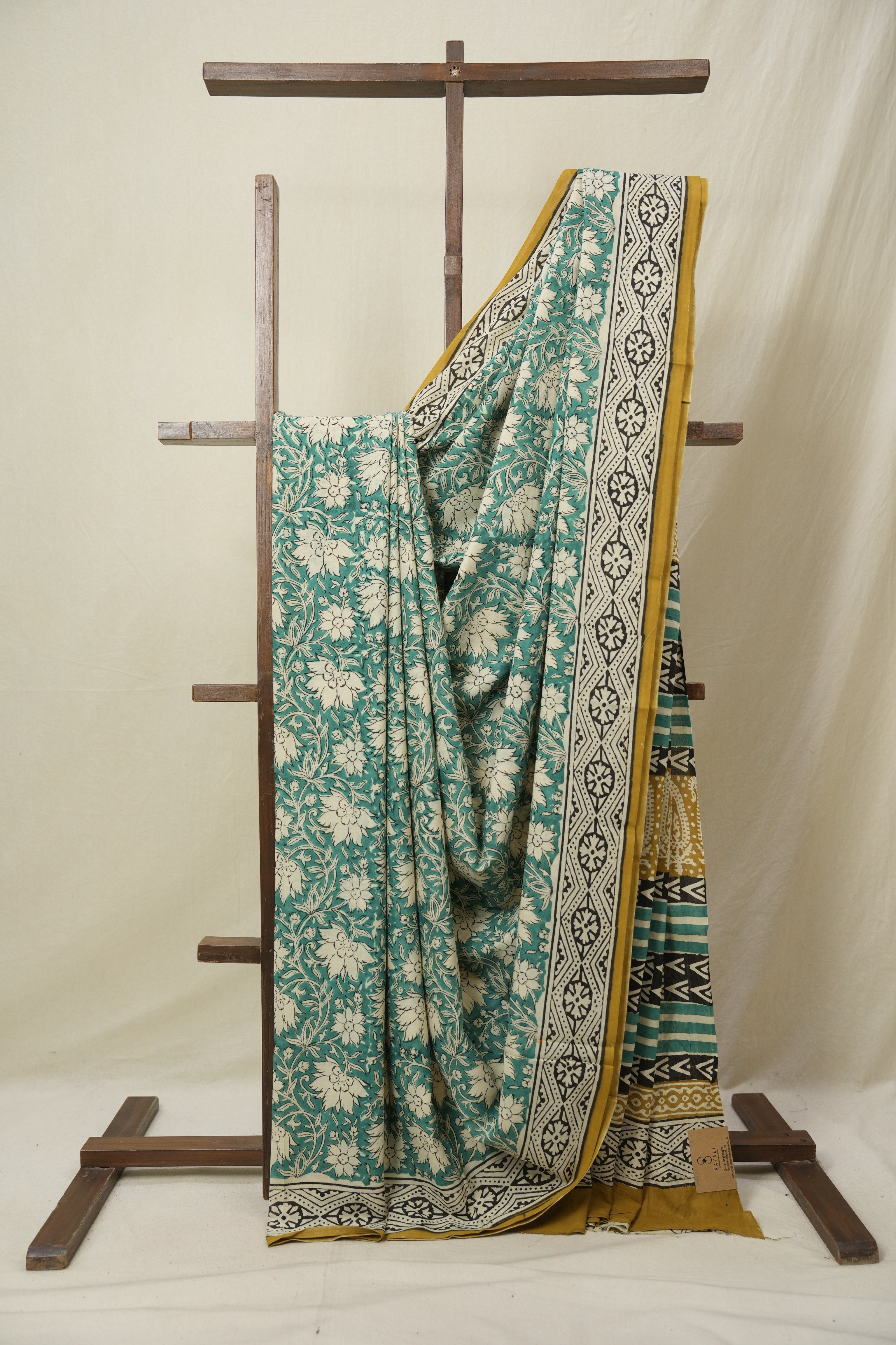 Green HBP Cotton Saree - SRGCS3249