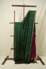 Green Maheshwari Saree - SRGMS1380