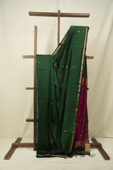 Green Maheshwari Saree - SRGMS1380