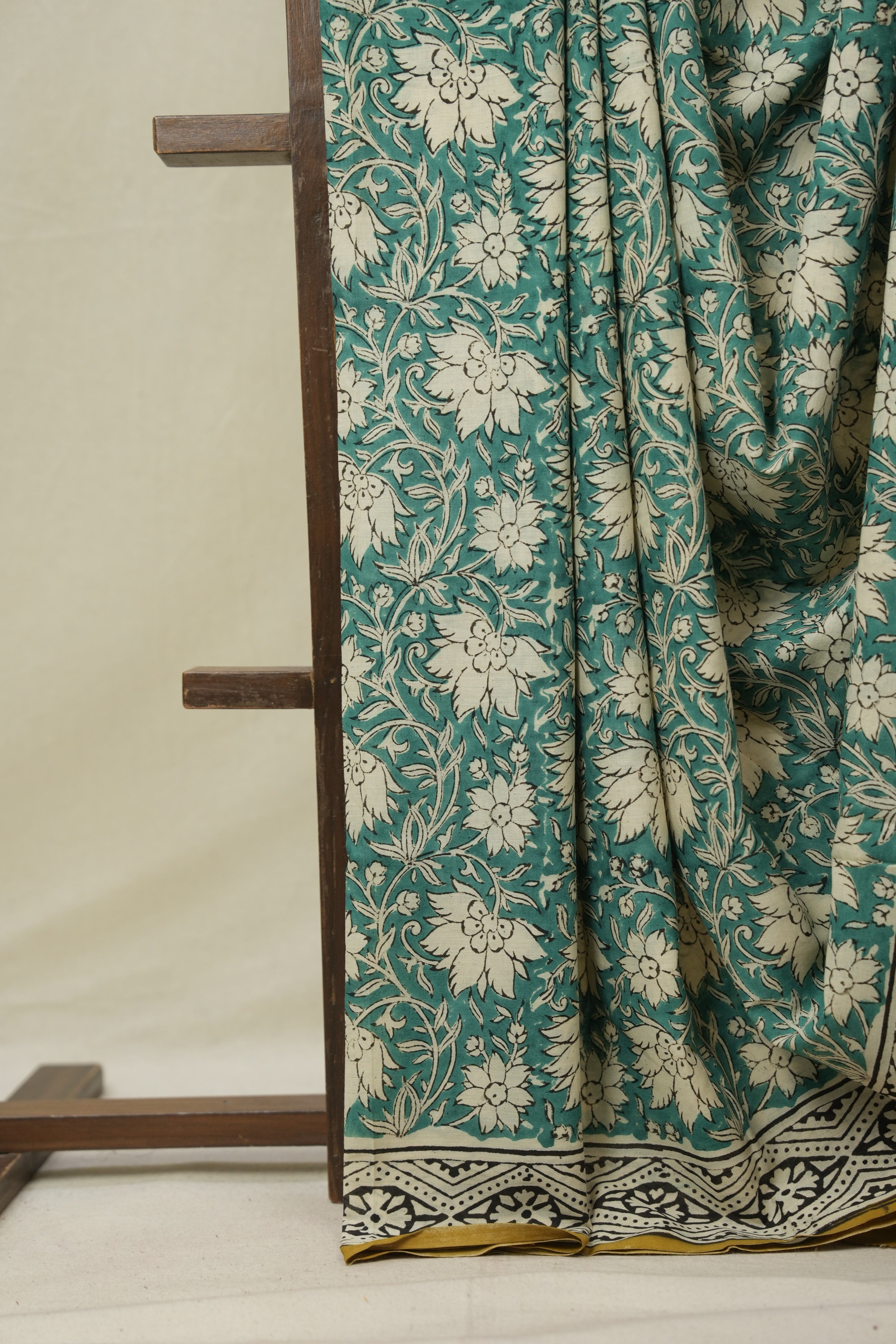 Green HBP Cotton Saree - SRGCS3249