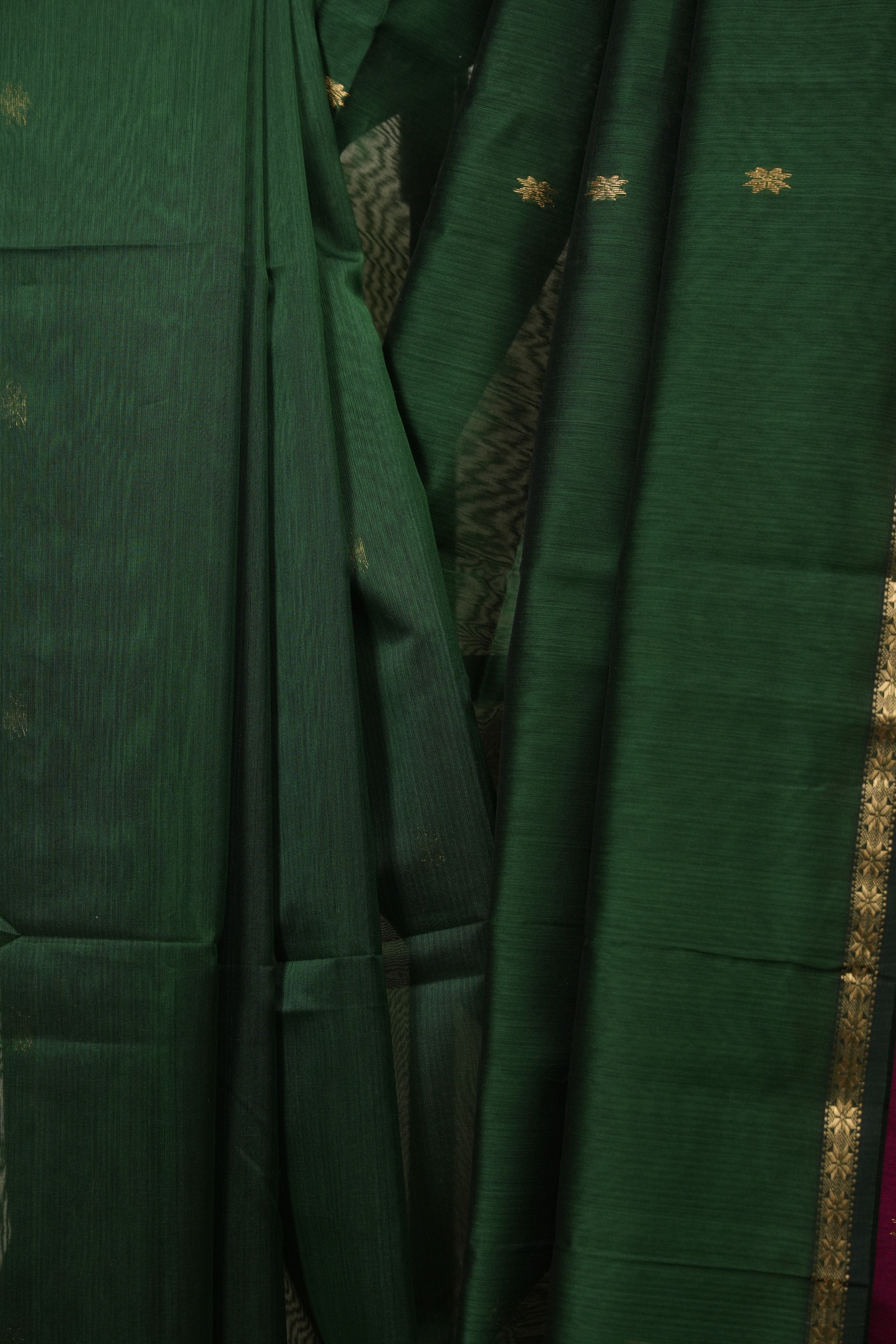 Green Maheshwari Saree - SRGMS1380
