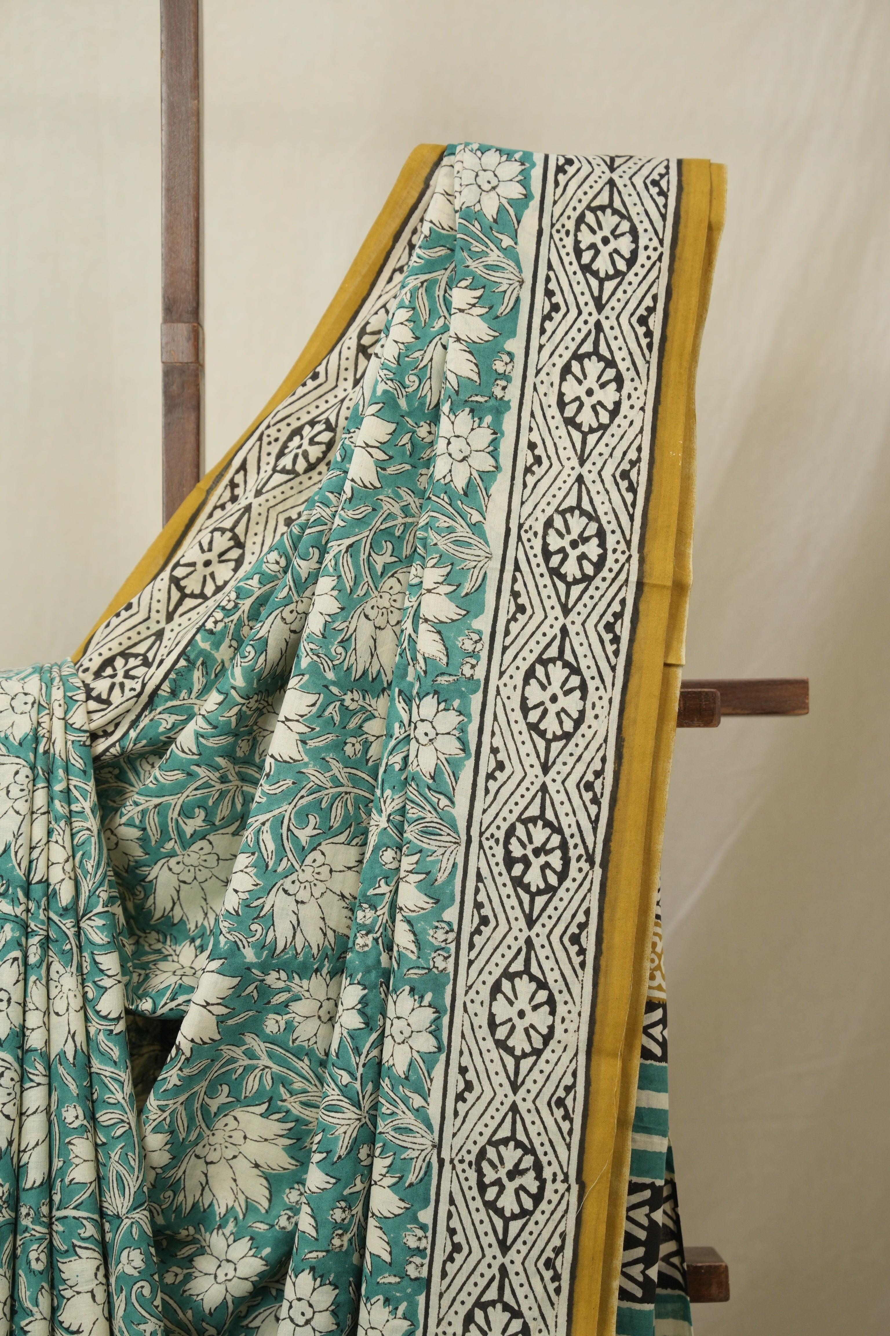 Green HBP Cotton Saree - SRGCS3249