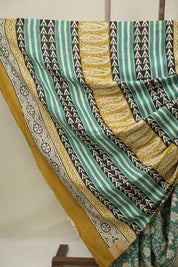 Green HBP Cotton Saree - SRGCS3249