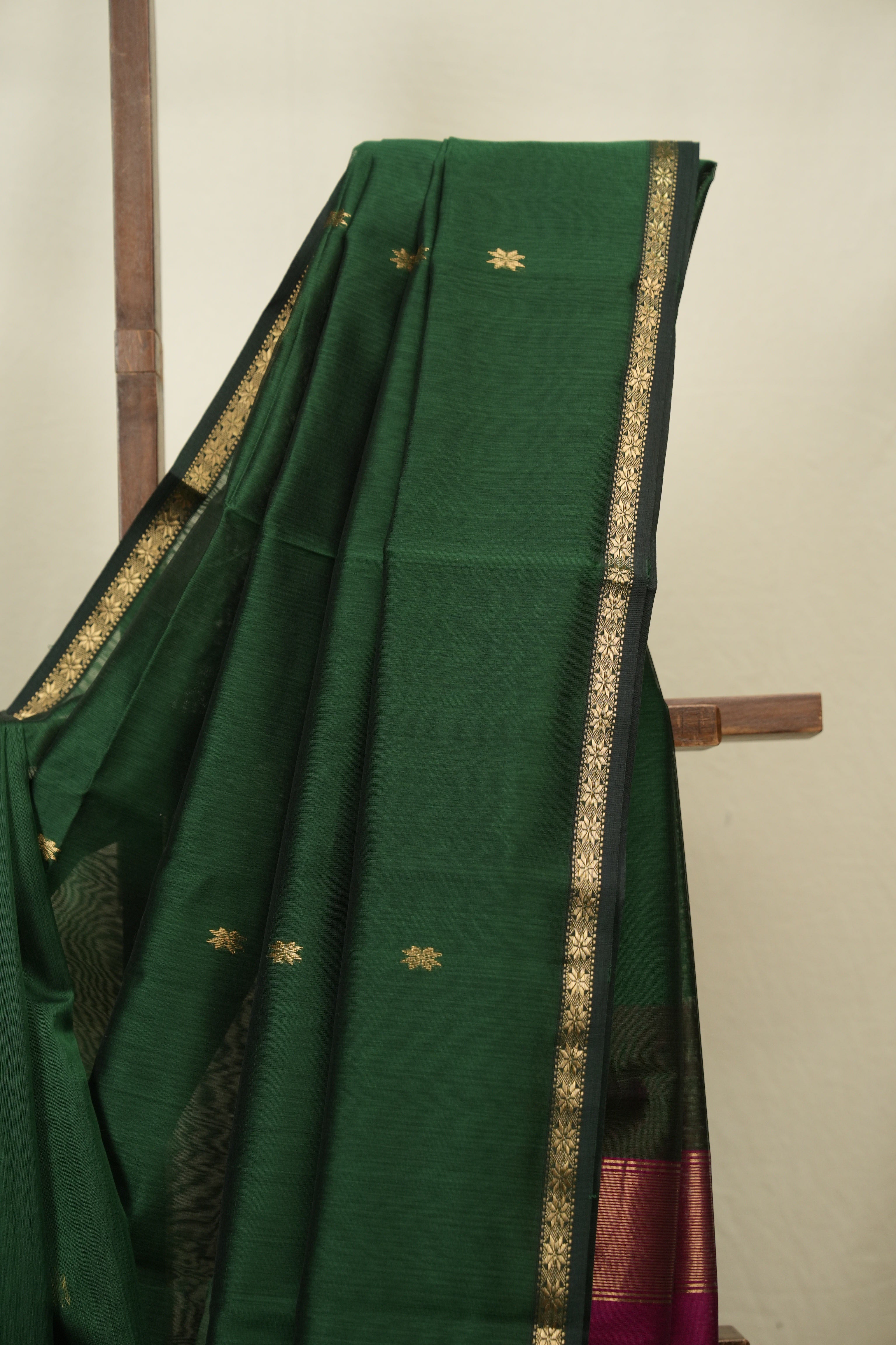 Green Maheshwari Saree - SRGMS1380