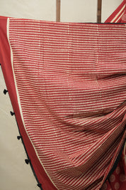 Terracotta Red HBP Cotton Saree - SRTRCS3101