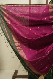 Green Maheshwari Saree - SRGMS1380