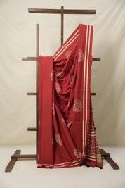Brick Red HBP Cotton Saree - SRBRCS3102