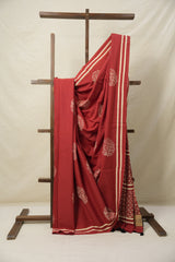 Brick Red HBP Cotton Saree - SRBRCS3102