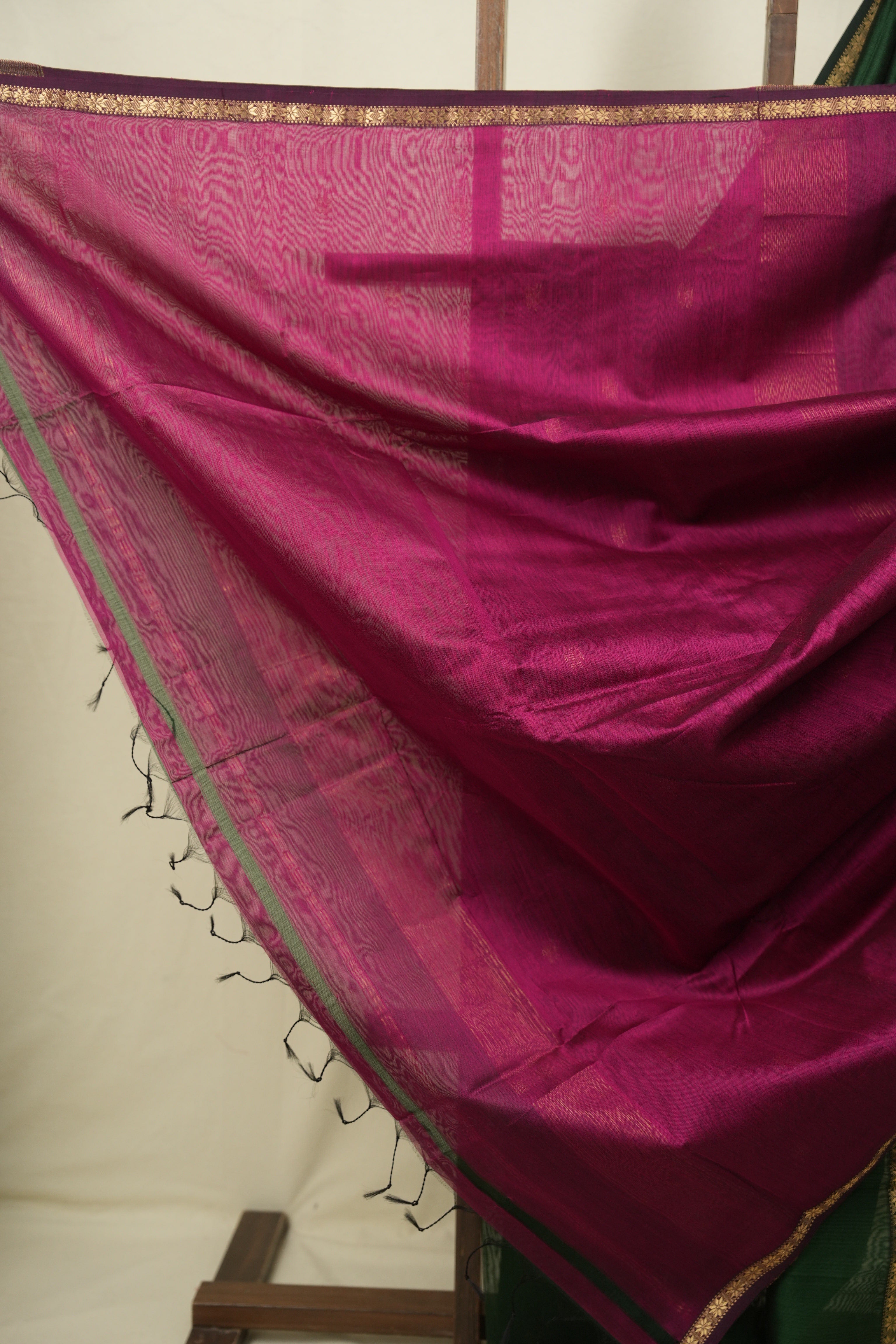 Green Maheshwari Saree - SRGMS1380