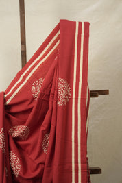 Brick Red HBP Cotton Saree - SRBRCS3102