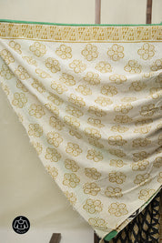 Black HBP Cotton Saree - SRBCS3250