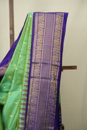 Two Tone Teal Pochampalli Silk Ikat Saree - SRTPSIS317