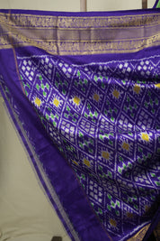 Two Tone Teal Pochampalli Silk Ikat Saree - SRTPSIS317