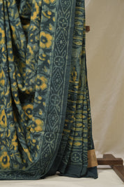 Greyish Blue HBP Cotton Saree - SRGBCS3251