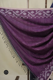 Navy Blue Bengal Cotton Jamdani Saree - SRNBBCJS249