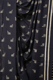 Black Cream HBP Cotton Saree - SRBCCS3103