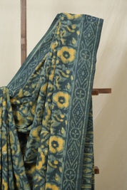 Greyish Blue HBP Cotton Saree - SRGBCS3251