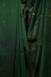 Bottle Green Maheshwari Saree - SRBGMS1396