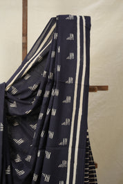 Black Cream HBP Cotton Saree - SRBCCS3103