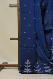 Blue Bengal Cotton Jamdani Saree - SRBBCJS250