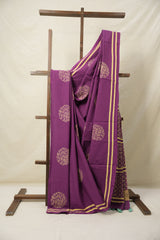 Magenta HBP Cotton Saree - SRMCS3099
