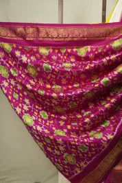 White Pochampalli Silk Ikat Saree - SRWPSIS316