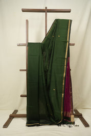Green Maheshwari Saree - SRGMS1395