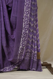 Purple HBP Cotton Saree - SRPCS3252